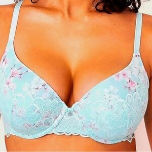 New La Vie En Rose Floral Lace Underwire Bra 32 C